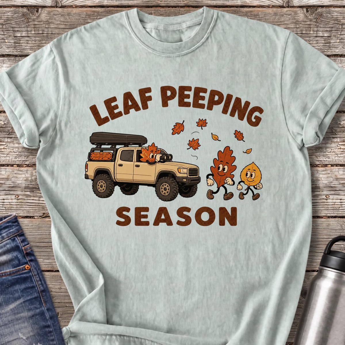 Leaf Peeping Season Road Trip T-Shirt — Bay