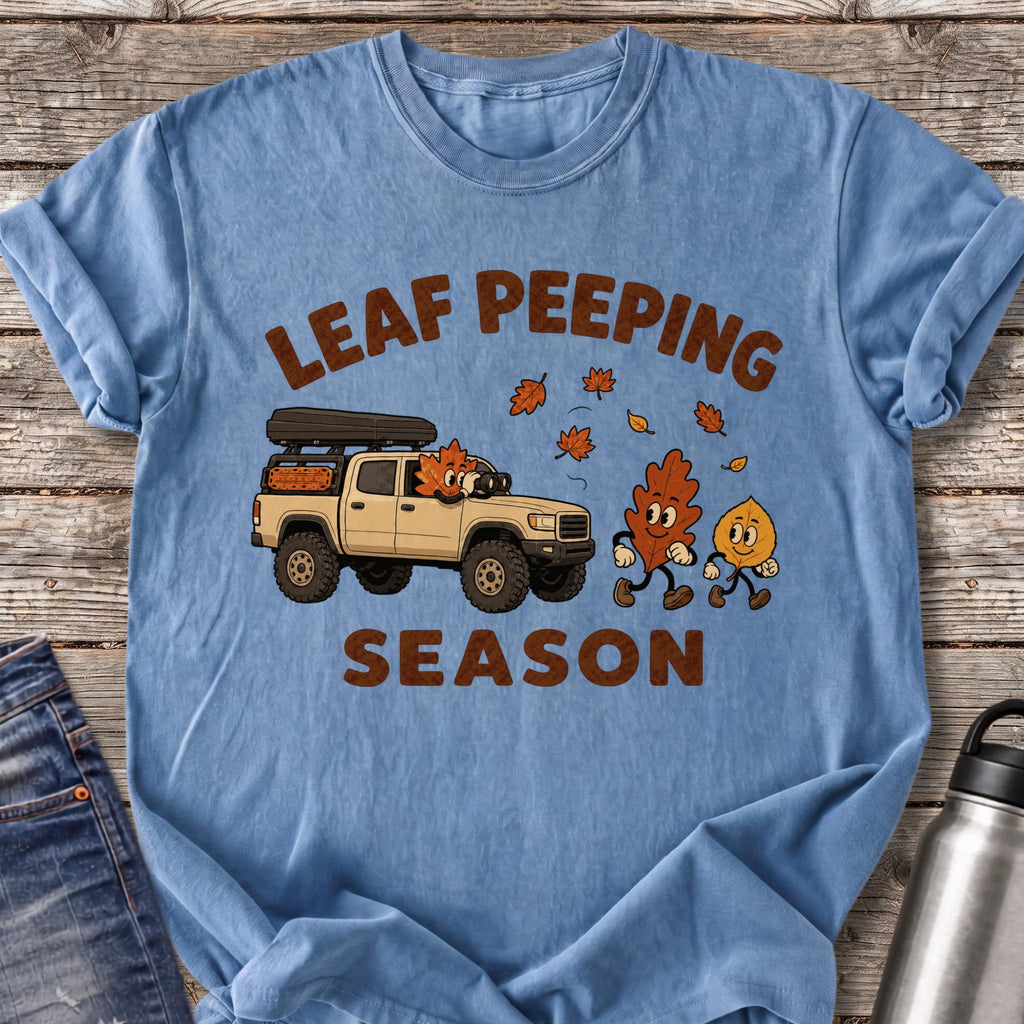 Leaf Peeping Season Road Trip T-Shirt — Blue Jean