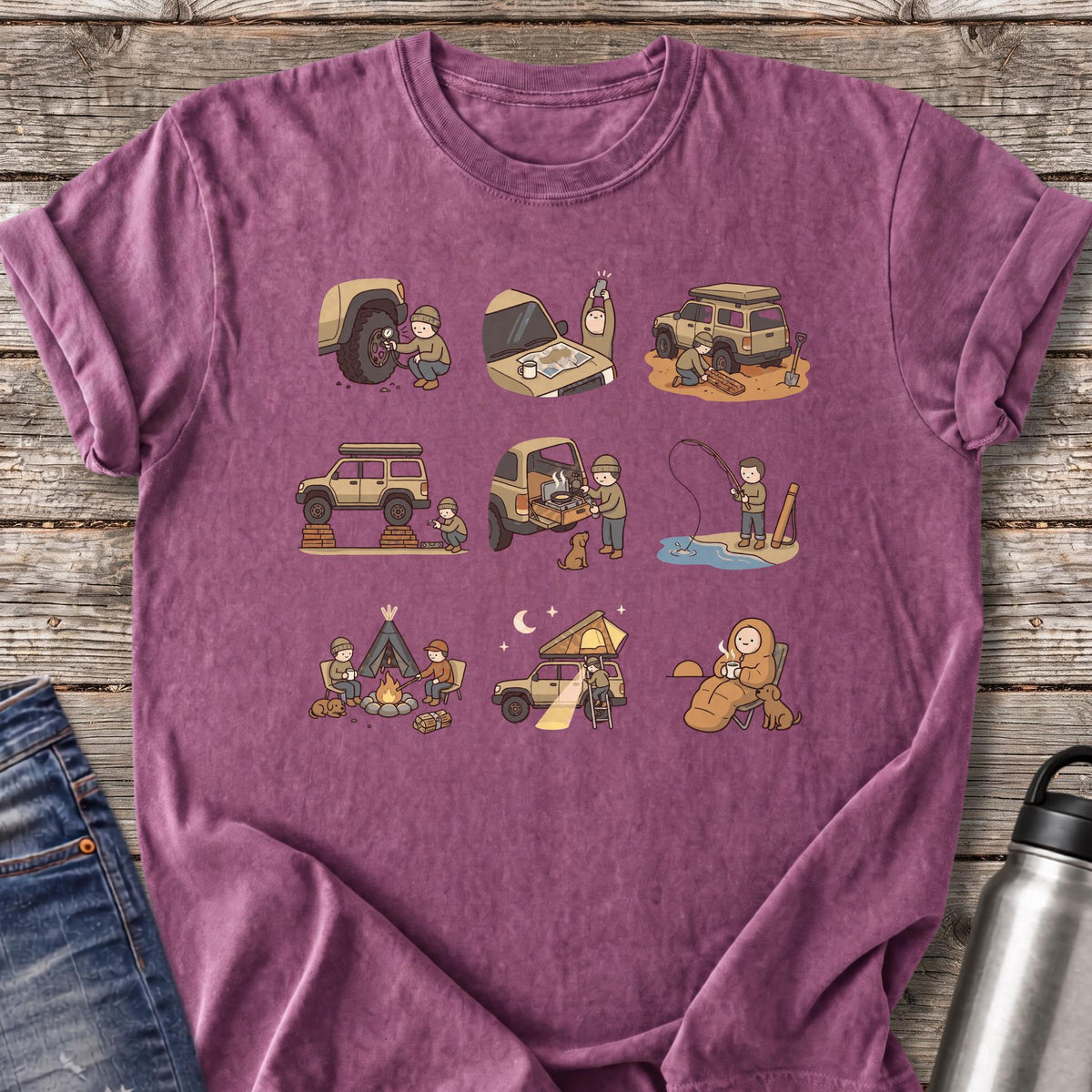 All in a Weekend's Work T-Shirt — Berry