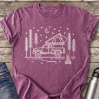 Parked Under the Pines T-Shirt — Berry