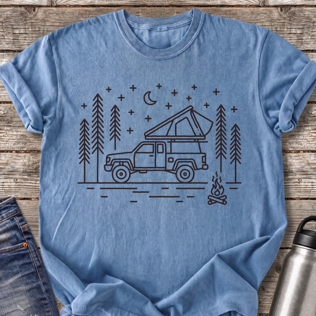 Parked Under the Pines T-Shirt — Blue Jean