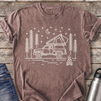 Parked Under the Pines T-Shirt — Espresso