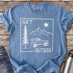 Get Outside Up the Mountain Road T-Shirt — Blue Jean