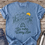 Go More Worry Less T-Shirt — Blue Jean
