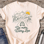 Go More Worry Less T-Shirt — Ivory