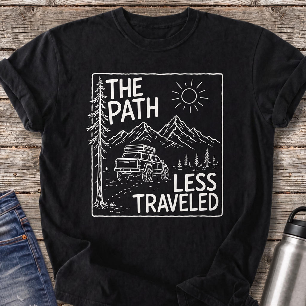 The Path Less Traveled T-Shirt — Black