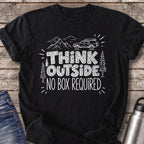 Think Outside No Box Required T-Shirt — Black