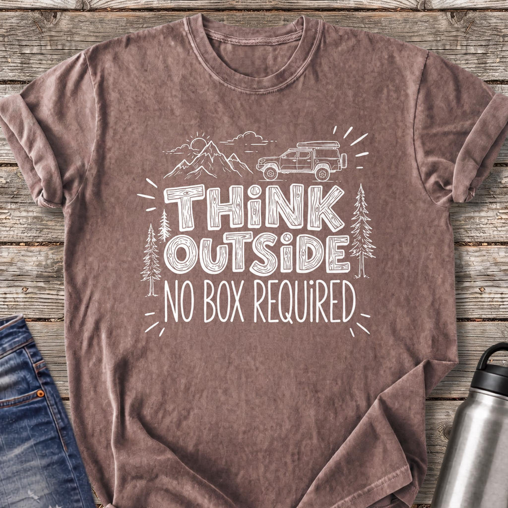 Think Outside No Box Required T-Shirt — Espresso