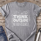 Think Outside No Box Required T-Shirt — Grey