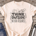 Think Outside No Box Required T-Shirt — Ivory