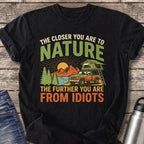 Further From Idiots T-Shirt — Black
