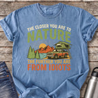 Further From Idiots T-Shirt — Blue Jean