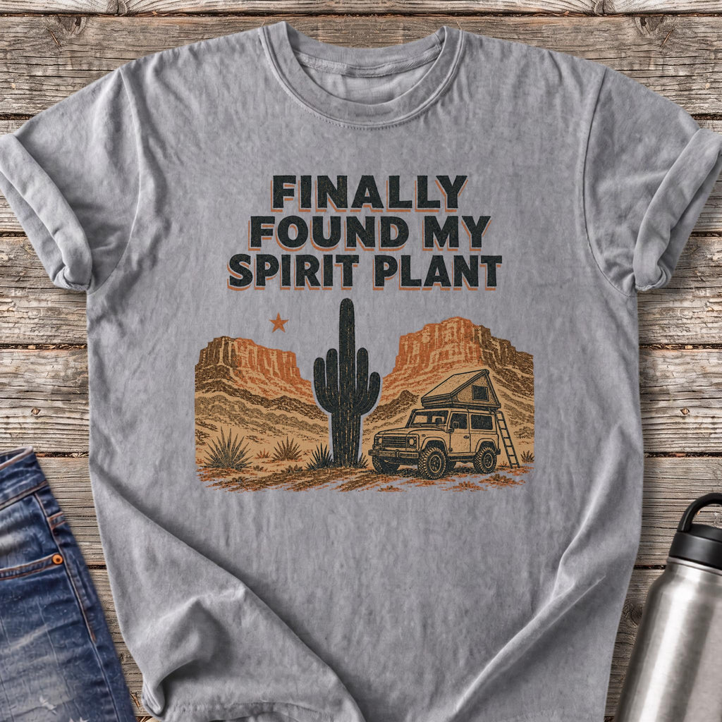 Finally Found My Spirit Plant T-Shirt — Grey