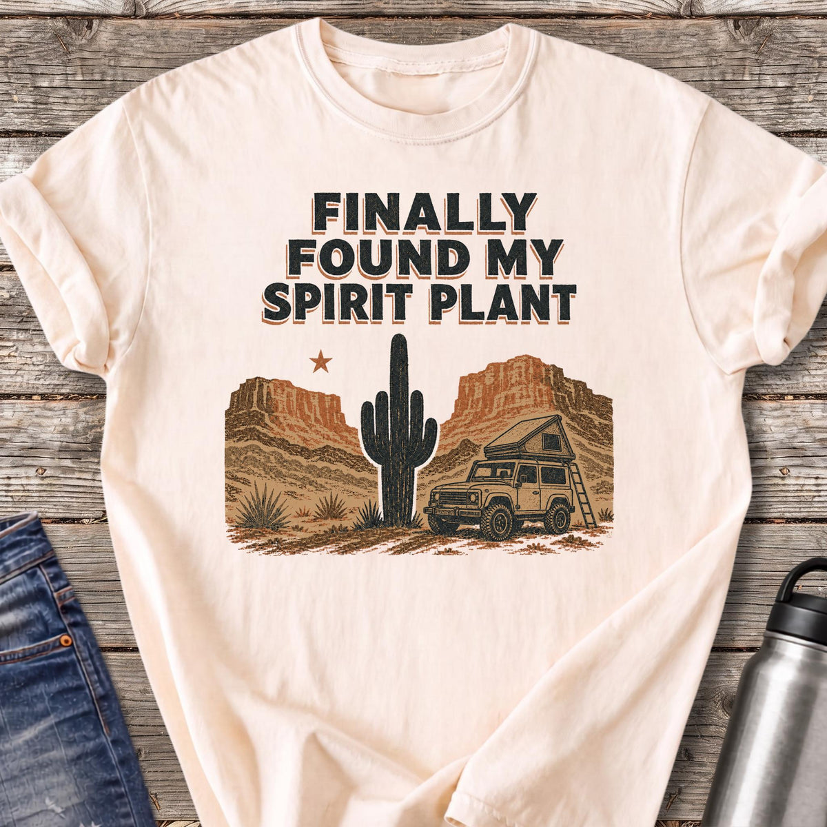 Finally Found My Spirit Plant T-Shirt — Ivory