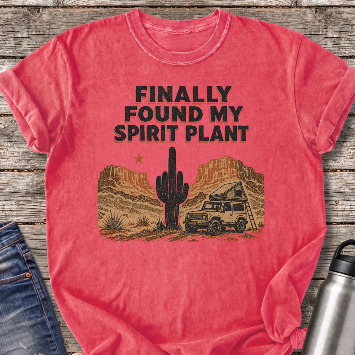 Finally Found My Spirit Plant T-Shirt — Watermelon