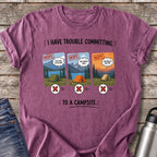 Trouble Committing T-Shirt — Berry
