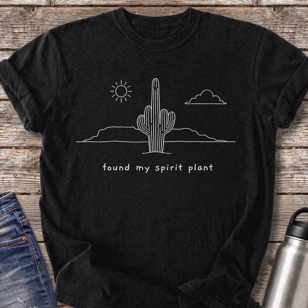 Found My Spirit Plant T-Shirt — Black