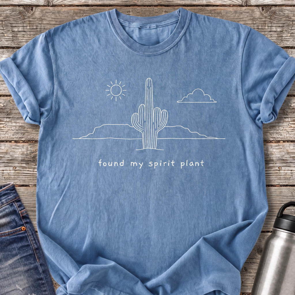 Found My Spirit Plant T-Shirt — Blue Jean