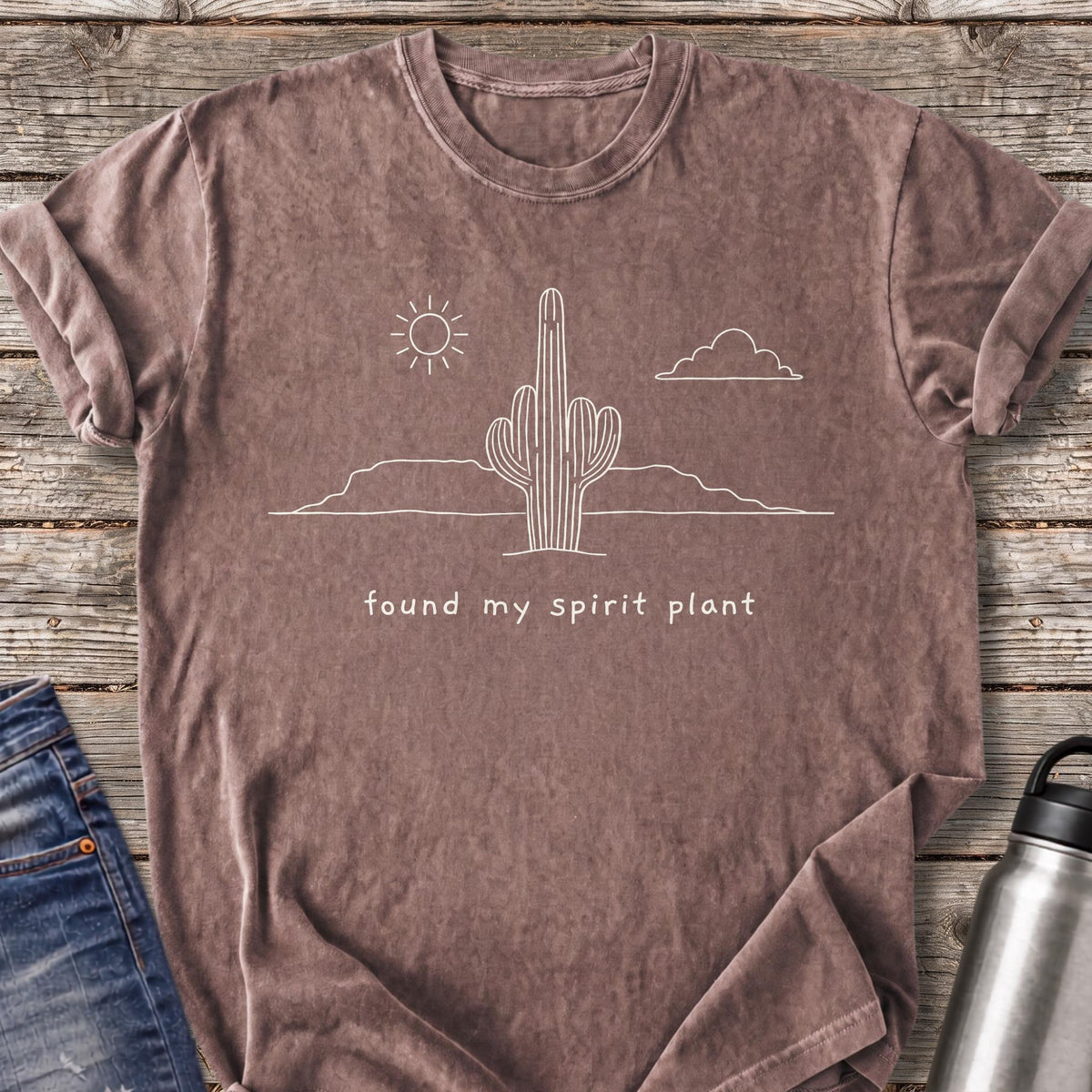 Found My Spirit Plant T-Shirt — Espresso