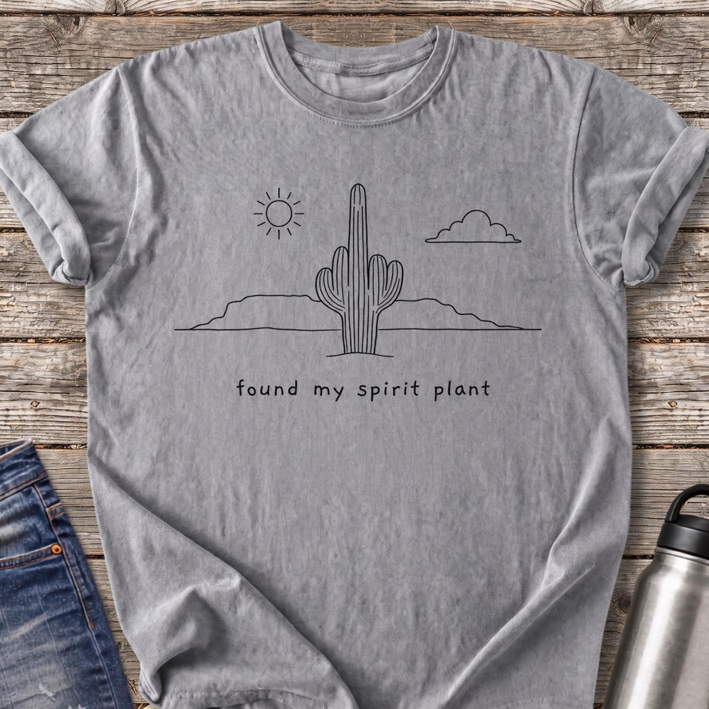 Found My Spirit Plant T-Shirt — Grey