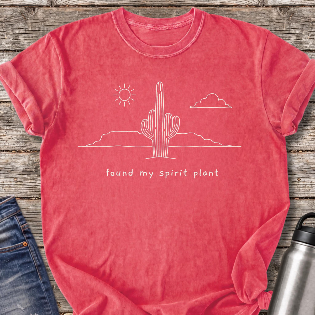 Found My Spirit Plant T-Shirt — Watermelon
