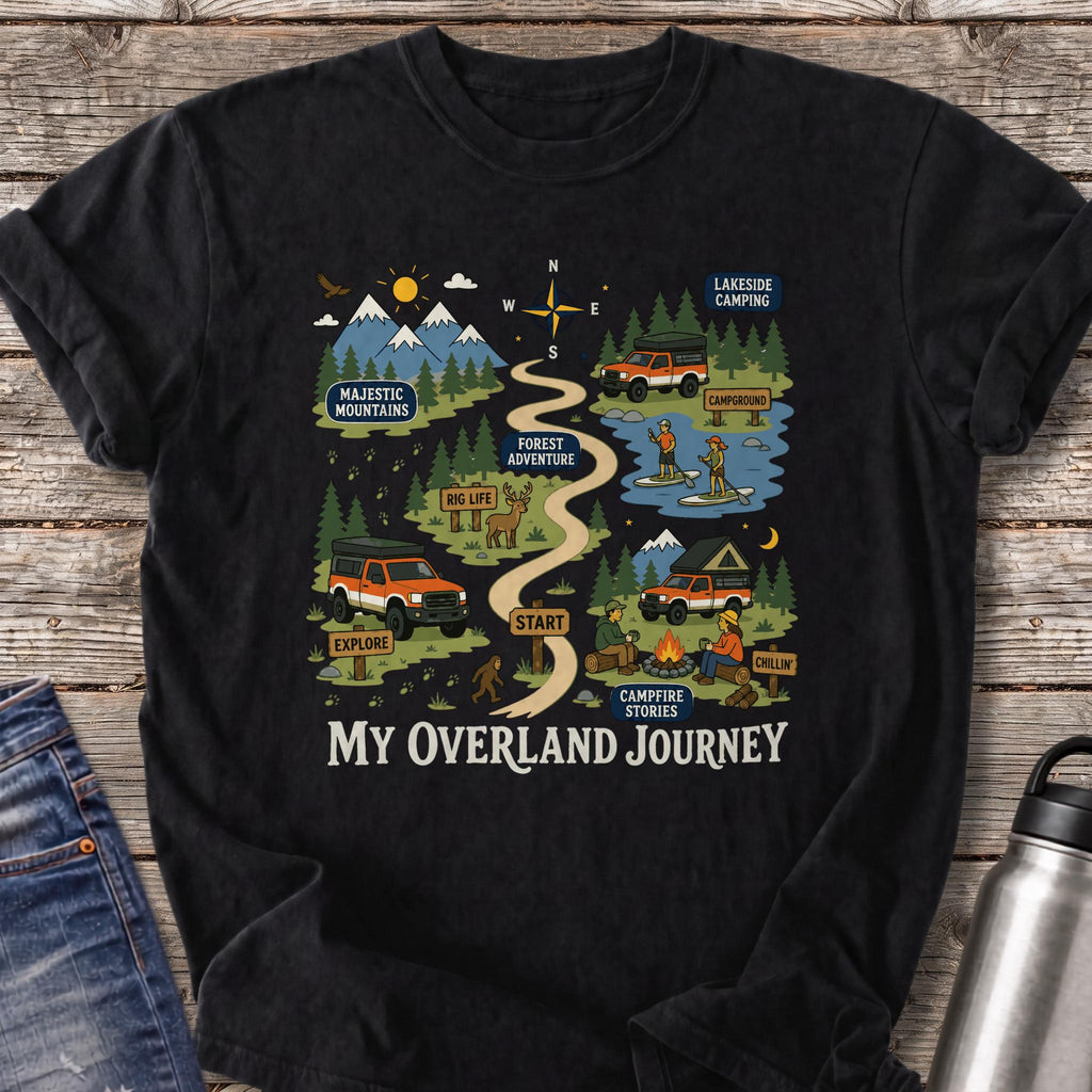 My Overland Journey Map T-Shirt — Black