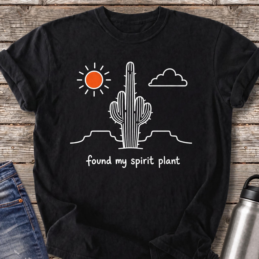 Saguaro Spirit Plant T-Shirt — Black