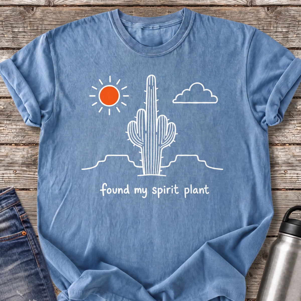 Saguaro Spirit Plant T-Shirt — Blue Jean