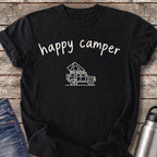 Happy Camper Rooftop Tent T-Shirt — Black