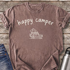 Happy Camper Rooftop Tent T-Shirt — Espresso