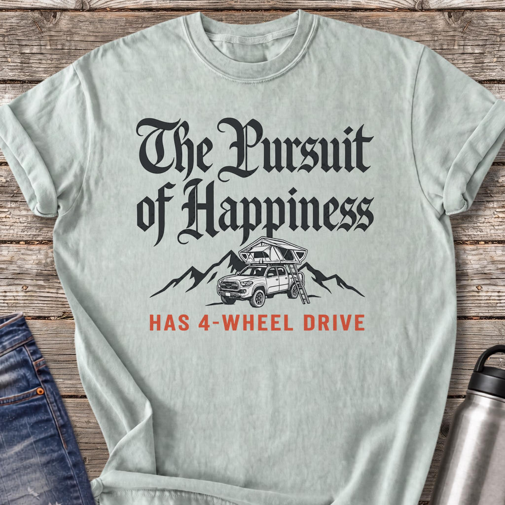 Happiness Has 4-Wheel Drive T-Shirt — Bay