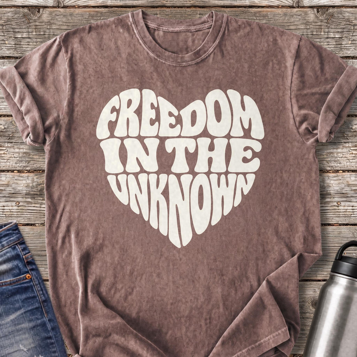 Freedom in the Unknown T-Shirt — Espresso