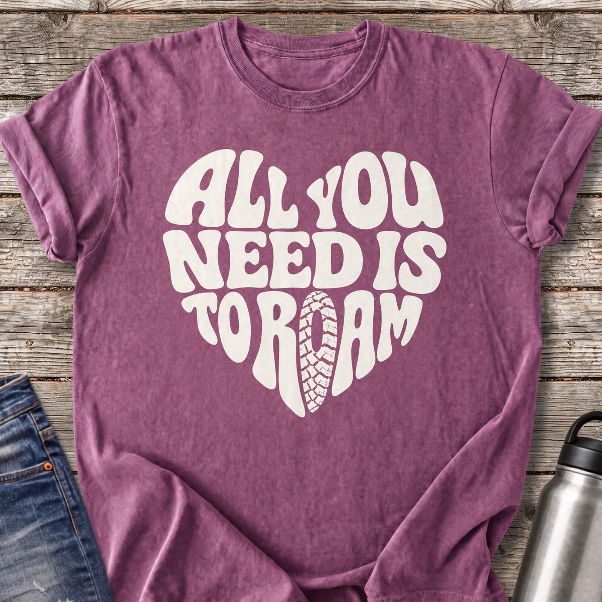 All You Need Is to Roam T-Shirt — Berry