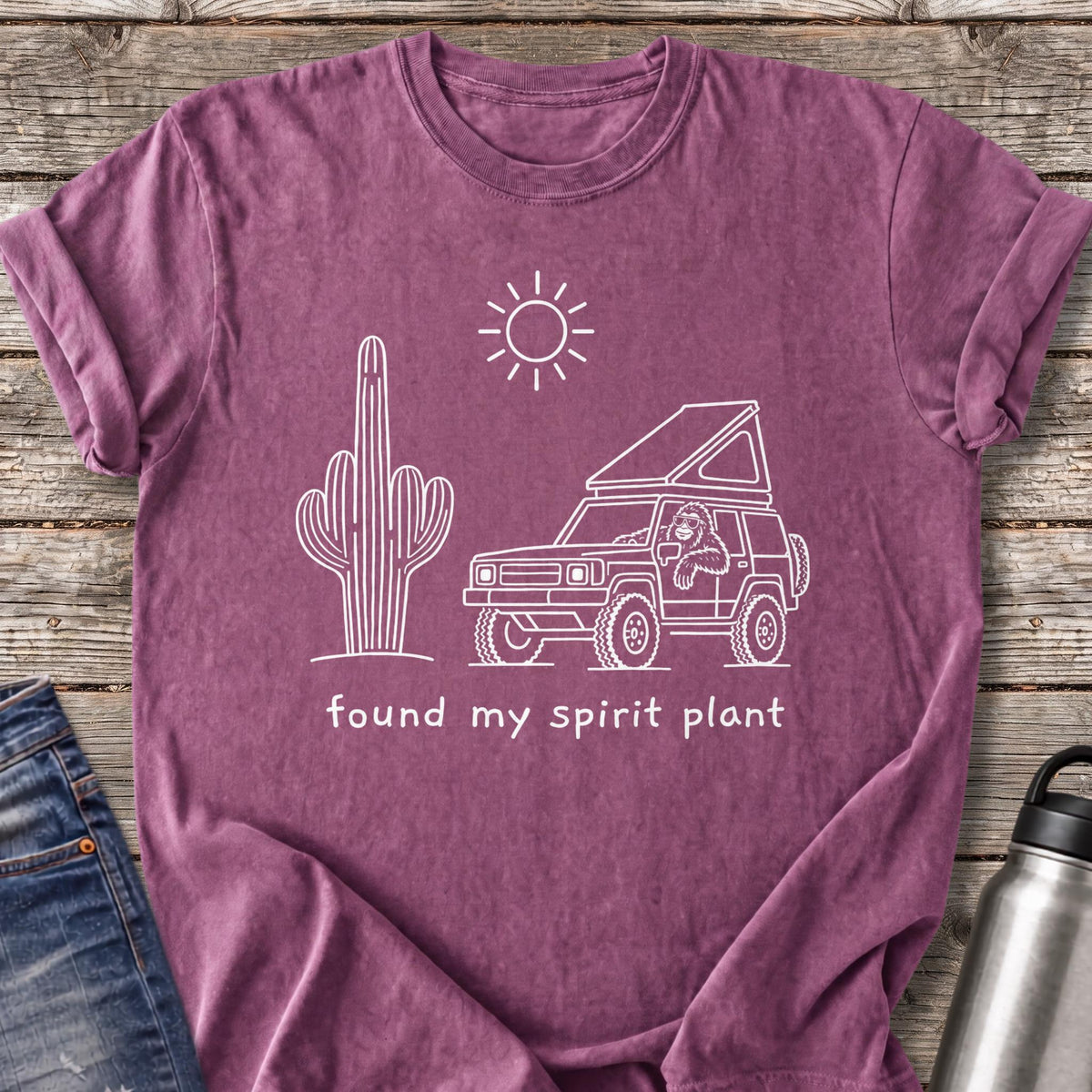 Bigfoot Spirit Plant T-Shirt — Berry