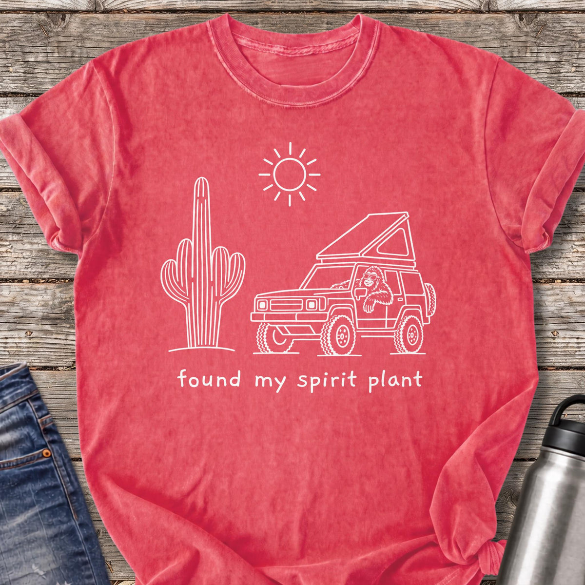 Bigfoot Spirit Plant T-Shirt — Watermelon
